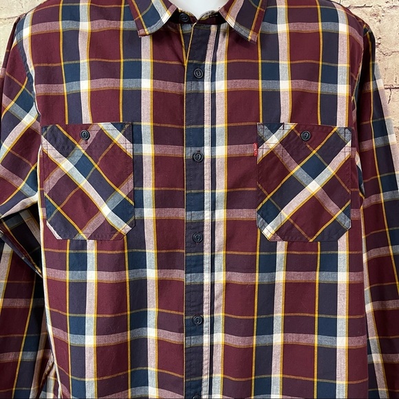 Levi Strauss Red Check Button Long Sleeve Shirt - Picture 4 of 12